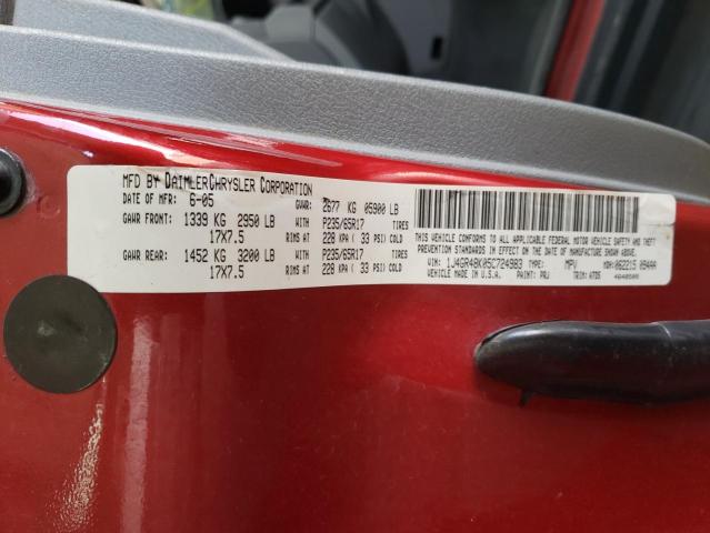Photo 10 from auction – 2005 JEEP GRAND CHER with VIN 1J4GR48K05C724983