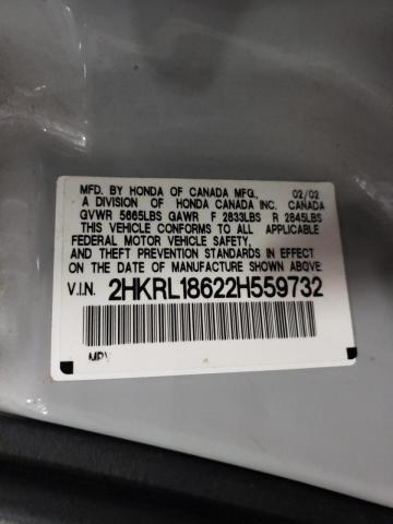 Photo 10 from auction – 2002 HONDA ODYSSEY EX with VIN 2HKRL18622H559732