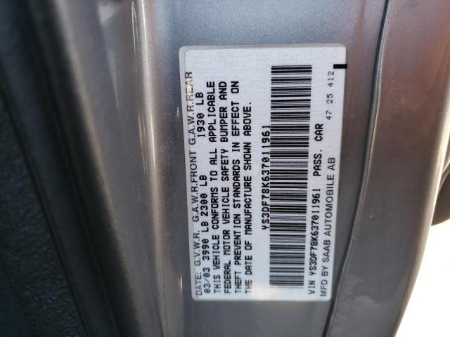 Photo 10 from auction – 2003 SAAB 9-3 SE with VIN YS3DF78K637011961
