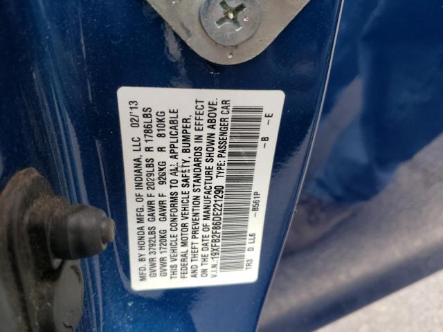 Photo 10 from auction – 2013 HONDA CIVIC EX with VIN 19XFB2F86DE221290