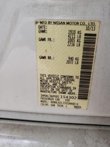 Photo 10 from auction – 2014 NISSAN ALTIMA 2.5 with VIN 1N4AL3APXEC154302
