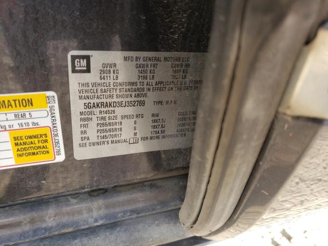 Photo 10 from auction – 2014 BUICK ENCLAVE with VIN 5GAKRAKD3EJ352769