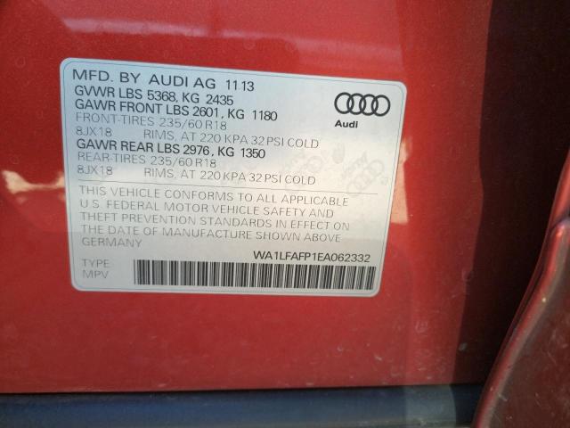 Photo 10 from auction – 2014 AUDI Q5 PREMIUM with VIN WA1LFAFP1EA062332