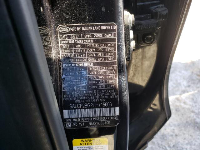 Photo 10 from auction – 2017 LAND ROVER DISCOVERY with VIN SALCP2BG2HH715608