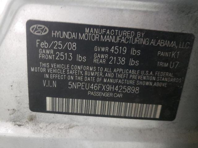 Photo 10 from auction – 2009 HYUNDAI SONATA SE with VIN 5NPEU46FX9H425898