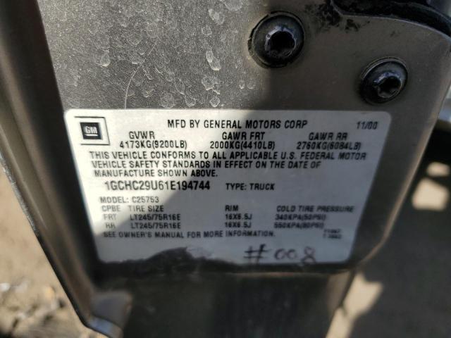Photo 10 from auction – 2001 CHEVROLET SILVERADO with VIN 1GCHC29U61E194744