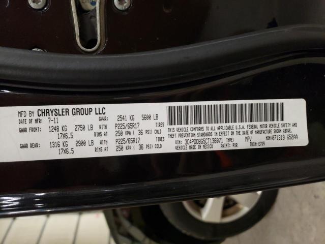 Photo 10 from auction – 2012 DODGE JOURNEY SX with VIN 3C4PDDBG5CT136071