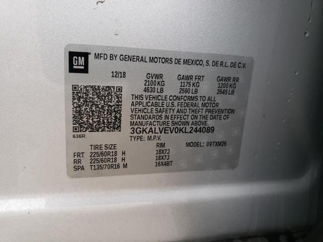 Photo 10 from auction – 2019 GMC TERRAIN SL with VIN 3GKALVEV0KL244089
