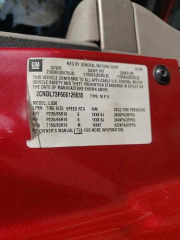 Photo 10 from auction – 2006 CHEVROLET EQUINOX with VIN 2CNDL73F666126635