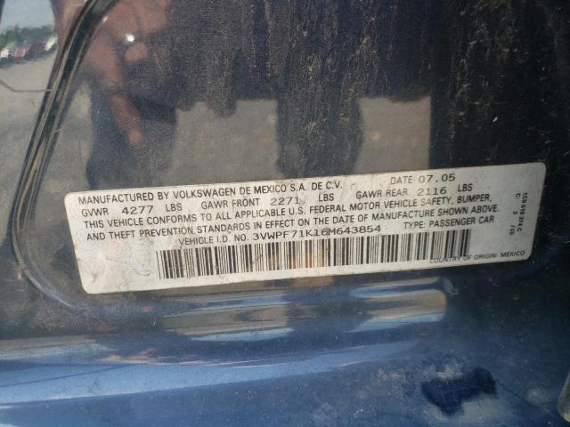 Photo 10 from auction – 2006 VOLKSWAGEN JETTA VALU with VIN 3VWPF71K16M643854