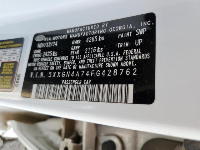 Photo 10 from auction – 2015 KIA OPTIMA EX with VIN 5XXGN4A74FG428762