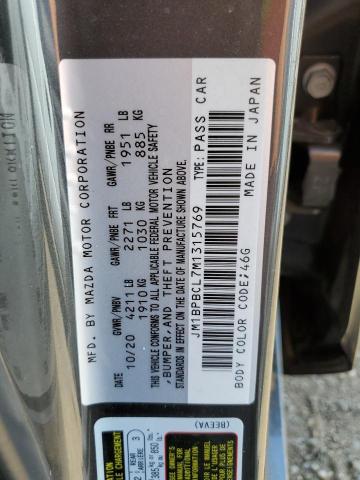 Photo 10 from auction – 2021 MAZDA 3 PREFERRE with VIN JM1BPBCL7M1315769