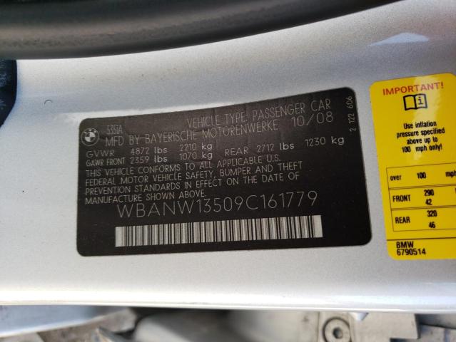 Photo 10 from auction – 2009 BMW 535 I with VIN WBANW13509C161779