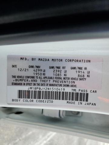Photo 10 from auction – 2022 MAZDA 3 with VIN JM1BPBJY2N1510419