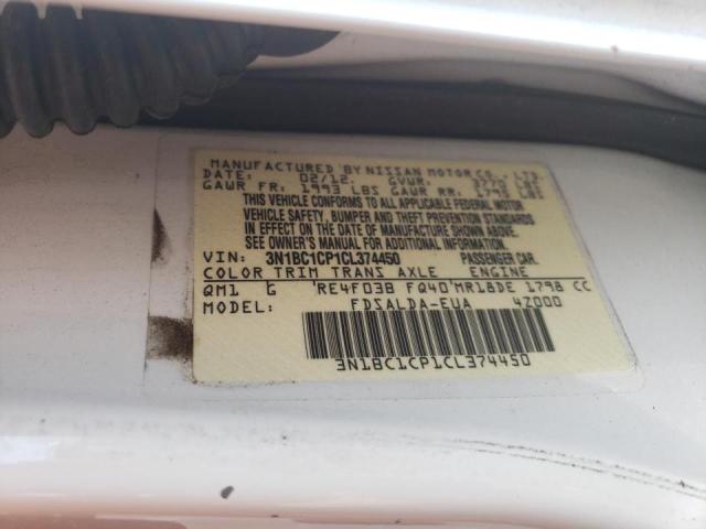 Zdjęcie 10 z aukcji – 2012 NISSAN VERSA S z VIN 3N1BC1CP1CL374450