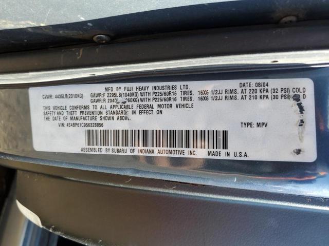 Photo 10 from auction – 2005 SUBARU LEGACY OUT with VIN 4S4BP61C956328856