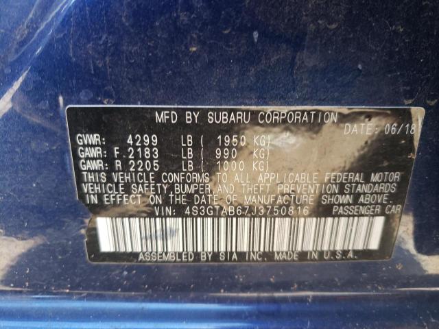 Photo 10 from auction – 2018 SUBARU IMPREZA PR with VIN 4S3GTAB67J3750816