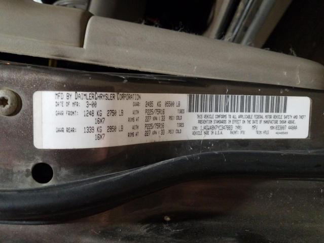 Photo 10 from auction – 2000 JEEP GRAND CHER with VIN 1J4GW48N7YC347883