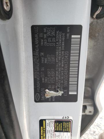 Photo 10 from auction – 2010 HYUNDAI SANTA FE G with VIN 5NMSGDABXAH370420