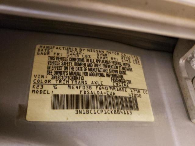 Photo 10 from auction – 2012 NISSAN VERSA S with VIN 3N1BC1CP1CK804113