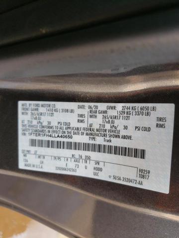 Photo 10 from auction – 2020 FORD RANGER XL with VIN 1FTER1FH4LLA40650