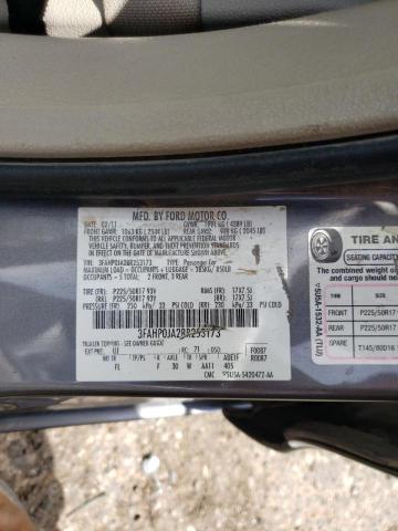 Photo 10 from auction – 2011 FORD FUSION SEL with VIN 3FAHP0JA2BR253173