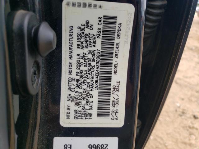 Photo 10 from auction – 2010 TOYOTA COROLLA BA with VIN 1NXBU4EE4AZ329637