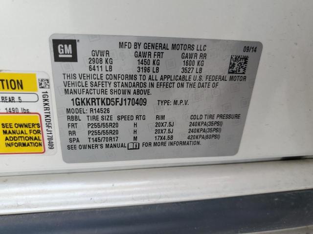 Photo 10 from auction – 2015 GMC ACADIA DEN with VIN 1GKKRTKD5FJ170409