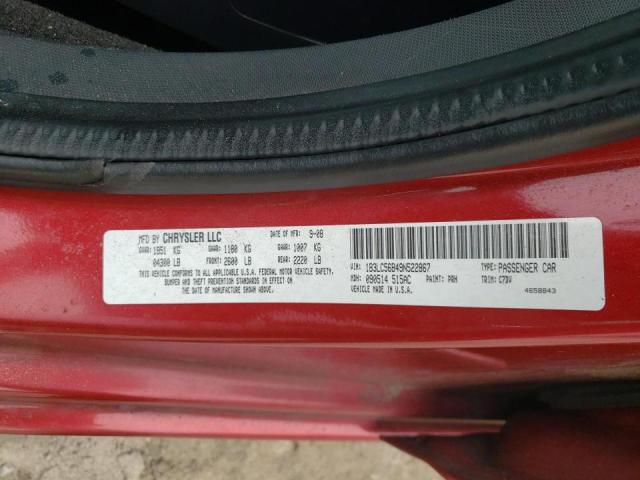 Photo 10 from auction – 2009 DODGE AVENGER SX with VIN 1B3LC56B49N522867