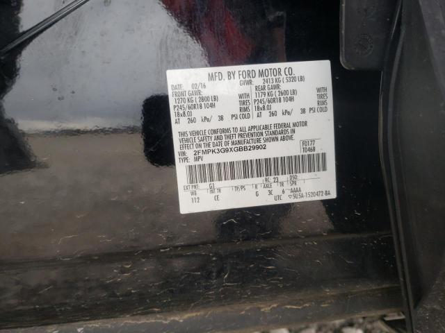 Photo 10 from auction – 2016 FORD EDGE SE with VIN 2FMPK3G9XGBB29902