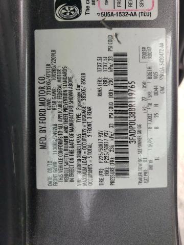 Photo 10 from auction – 2011 FORD FUSION HYB with VIN 3FADP0L38BR119765