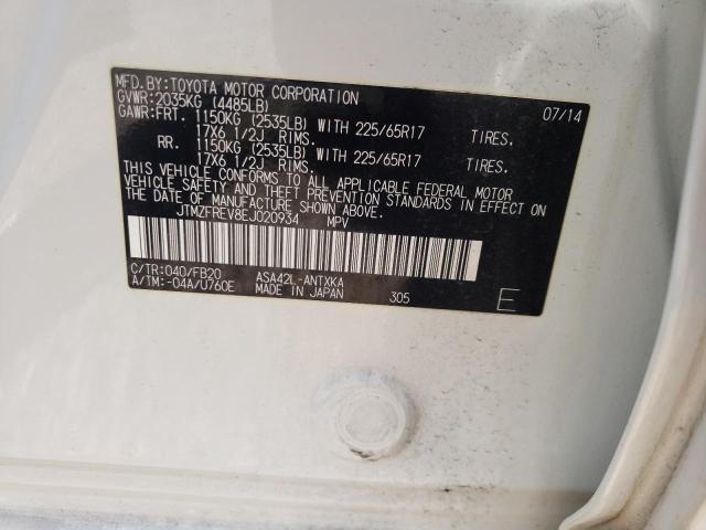 Photo 10 from auction – 2014 TOYOTA RAV4 LE with VIN JTMZFREV8EJ020934