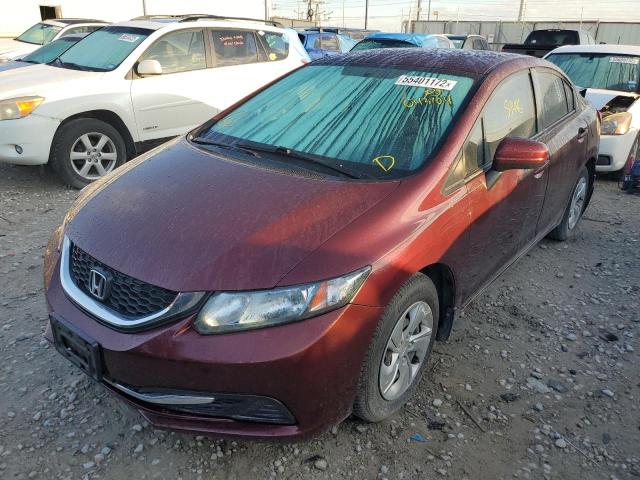 Photo 2 from auction – 2014 HONDA CIVIC LX with VIN 19XFB2F53EE043104