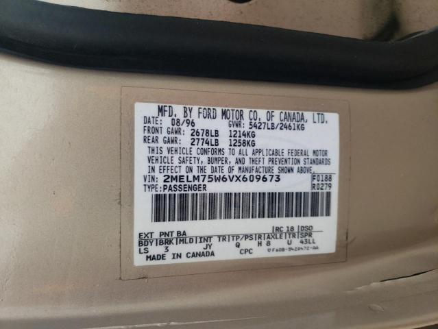 Photo 10 from auction – 1997 MERCURY GRAND MARQ with VIN 2MELM75W6VX609673