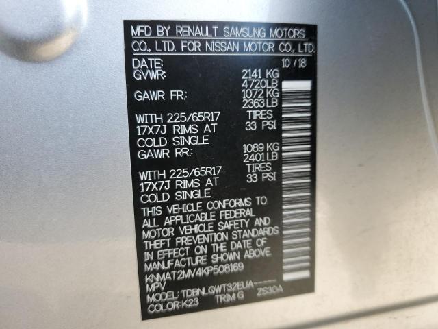 Photo 10 from auction – 2019 NISSAN ROGUE S with VIN KNMAT2MV4KP508169