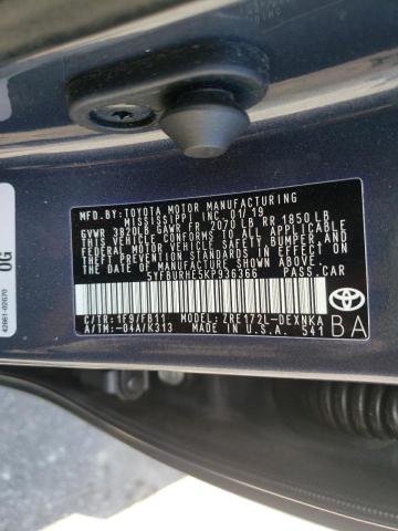 Photo 10 from auction – 2019 TOYOTA COROLLA L with VIN 5YFBURHE5KP936366