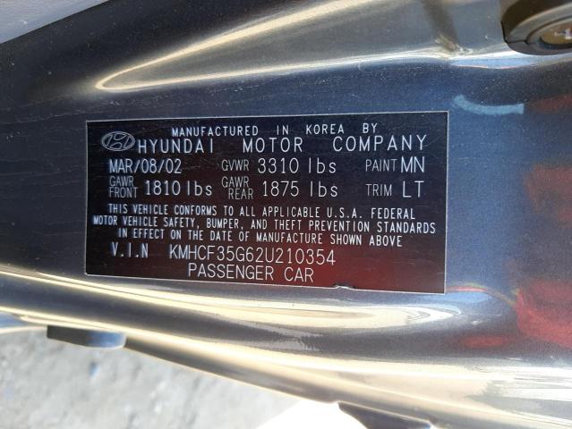 Photo 10 from auction – 2002 HYUNDAI ACCENT L with VIN KMHCF35G62U210354