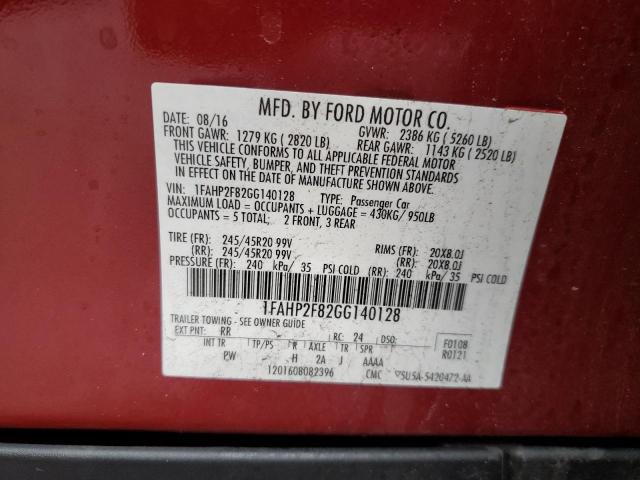 Photo 10 from auction – 2016 FORD TAURUS LIM with VIN 1FAHP2F82GG140128