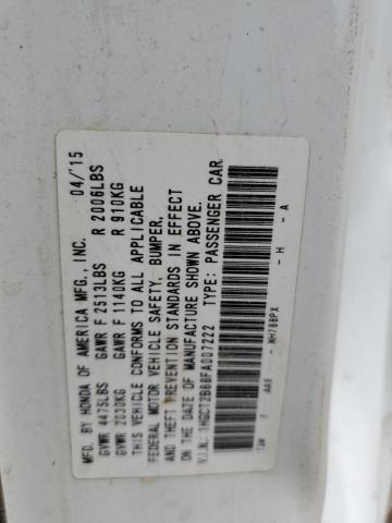 Photo 10 from auction – 2015 HONDA ACCORD EXL with VIN 1HGCT2B88FA007222