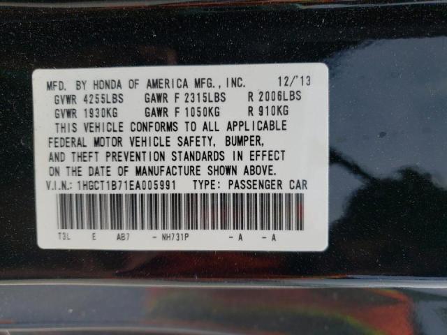 Photo 10 from auction – 2014 HONDA ACCORD EX with VIN 1HGCT1B71EA005991