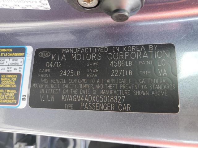 Photo 10 from auction – 2012 KIA OPTIMA HYB with VIN KNAGM4ADXC5018327