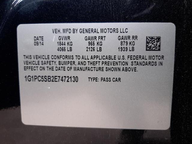 Photo 10 from auction – 2014 CHEVROLET CRUZE LT with VIN 1G1PC5SB2E7472130