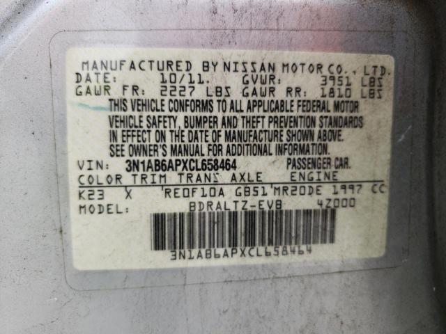 Photo 10 from auction – 2012 NISSAN SENTRA 2.0 with VIN 3N1AB6APXCL658464