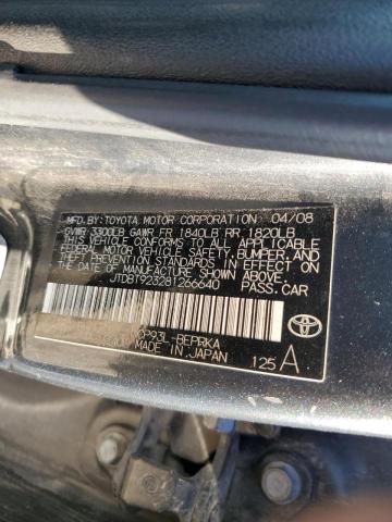 Photo 10 from auction – 2008 TOYOTA YARIS with VIN JTDBT923281266640