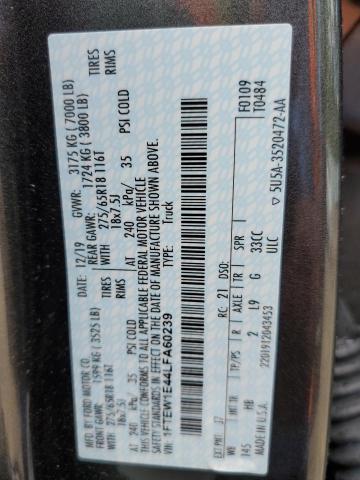 Photo 10 from auction – 2020 FORD F150 SUPER with VIN 1FTEW1E44LFA60239