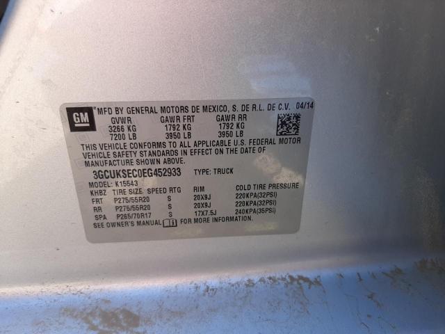 Photo 10 from auction – 2014 CHEVROLET 1500 with VIN 3GCUKSEC0EG452933