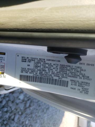 Photo 10 from auction – 2004 TOYOTA 4RUNNER SR with VIN JTEBU14R540023156