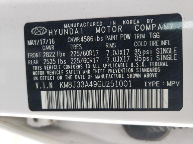 Photo 10 from auction – 2016 HYUNDAI TUCSON LIM with VIN KM8J33A49GU251001