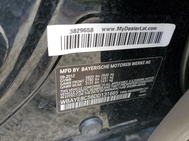 Photo 10 from auction – 2013 BMW 750 LI with VIN WBAYE8C56DD131665