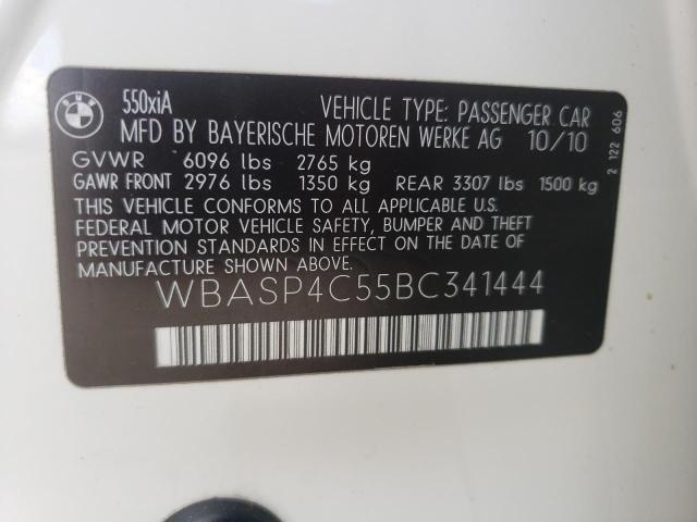 Photo 10 from auction – 2011 BMW 550 XIGT with VIN WBASP4C55BC341444